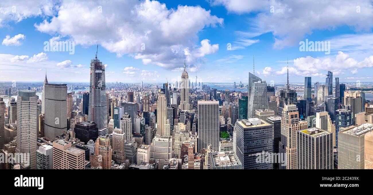 Panoramablick auf das Stadtzentrum von New york Stockfoto