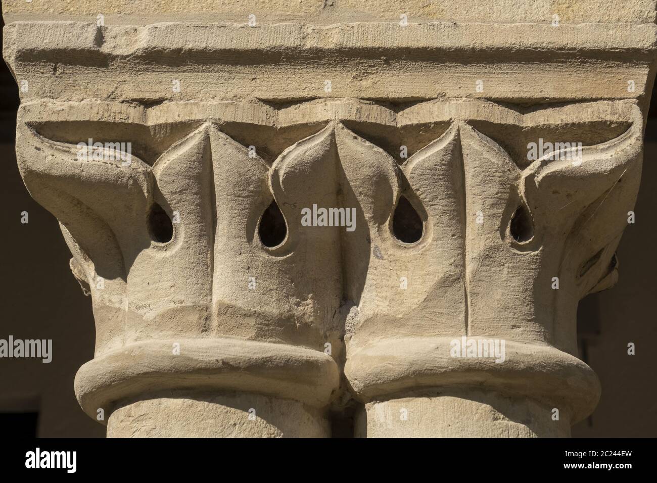 Detailansicht der Säulen, Schlafsaal Legden-Asbeck Stockfoto