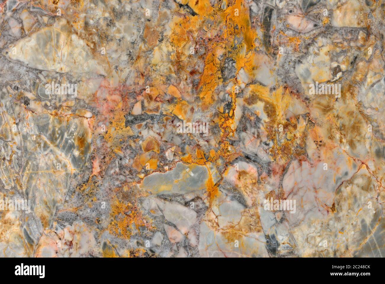 Natürliches Muster aus Marmor Farbe poliert Scheibe Mineral. Extrem hohe Auflösung. ' Dreamtime ' Stockfoto
