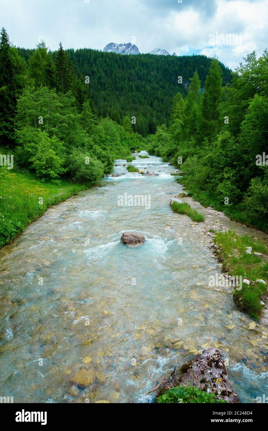 Fischleibach in Südtirol Stockfoto