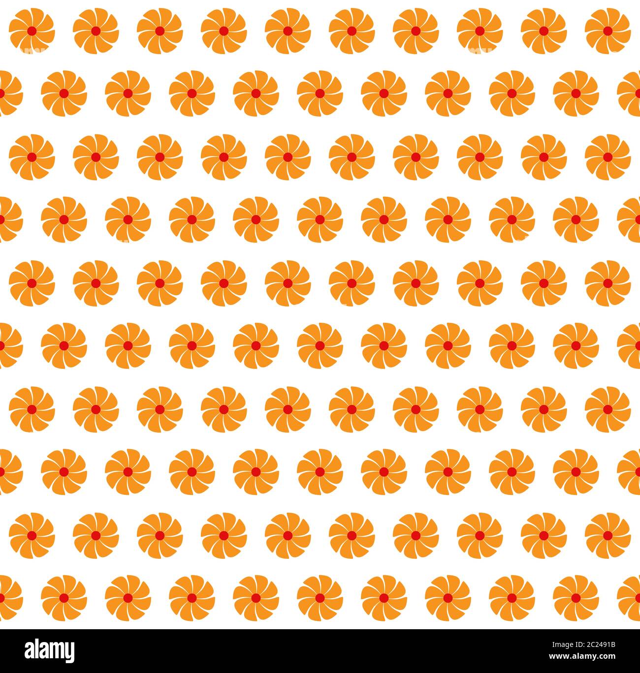Vektor-Illustration von abstrakten nahtlose Blumen orange Farbe Hintergrund Stockfoto