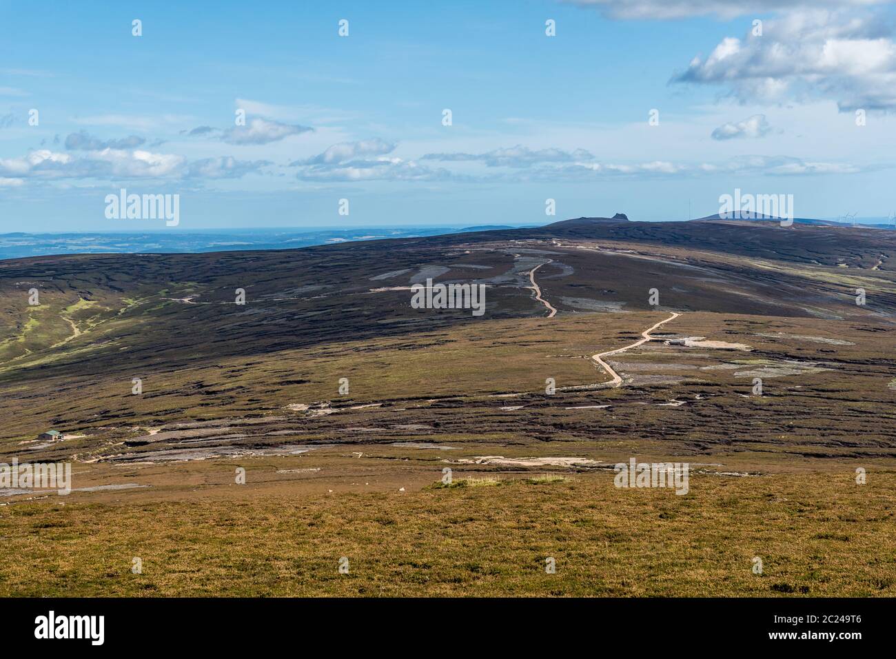Blick vom Mount Battock über Clachnaben. Stockfoto