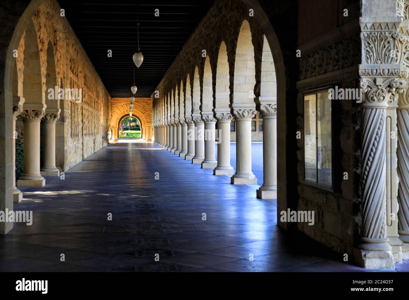 Stanford University in Kalifornien am späten Nachmittag. Stockfoto