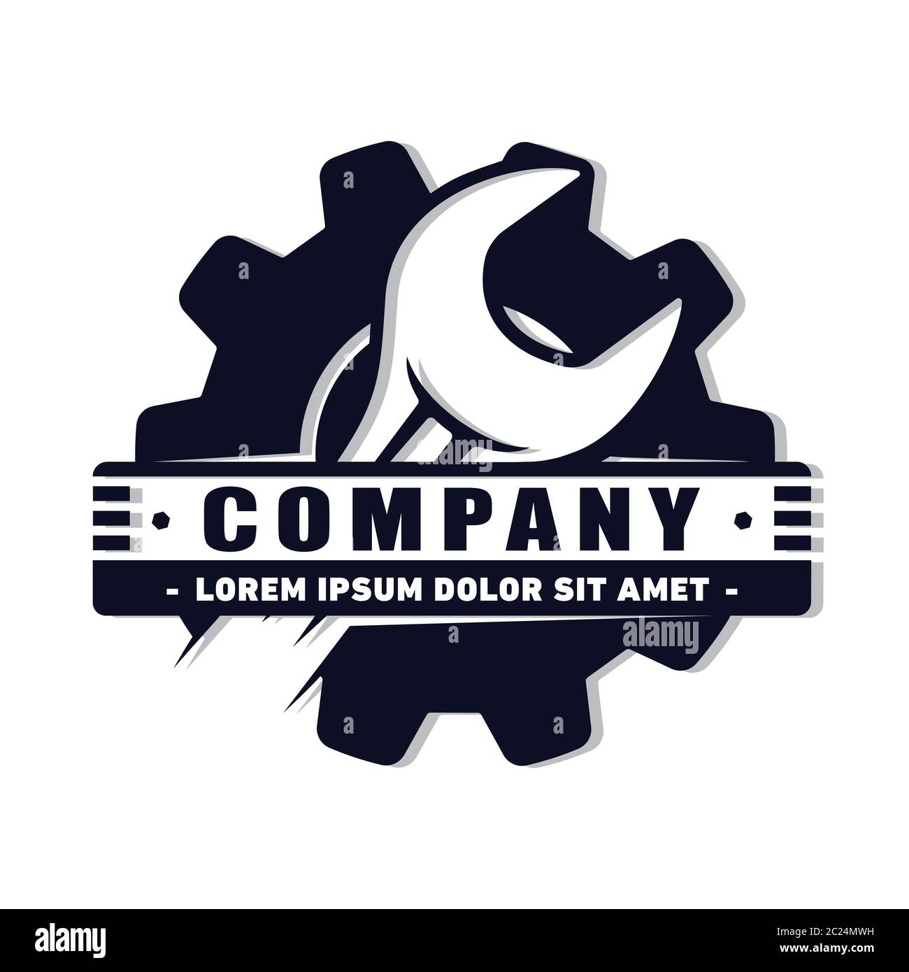 Reparaturlogo. Vektor und Illustration. Stock Vektor