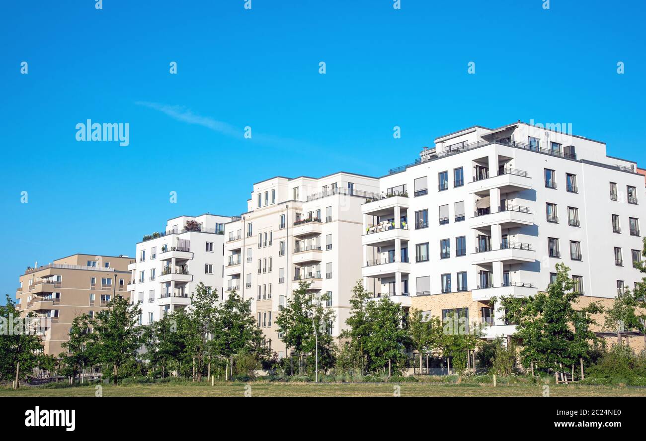 Neue, moderne Wohnung Häuser in Berlin gesehen, Deutschland Stockfoto