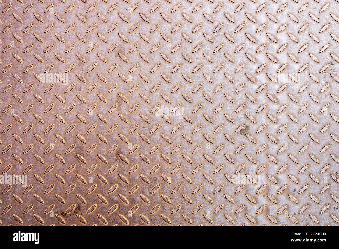 Rusty diamond Metallplatte Hintergrund Stockfoto