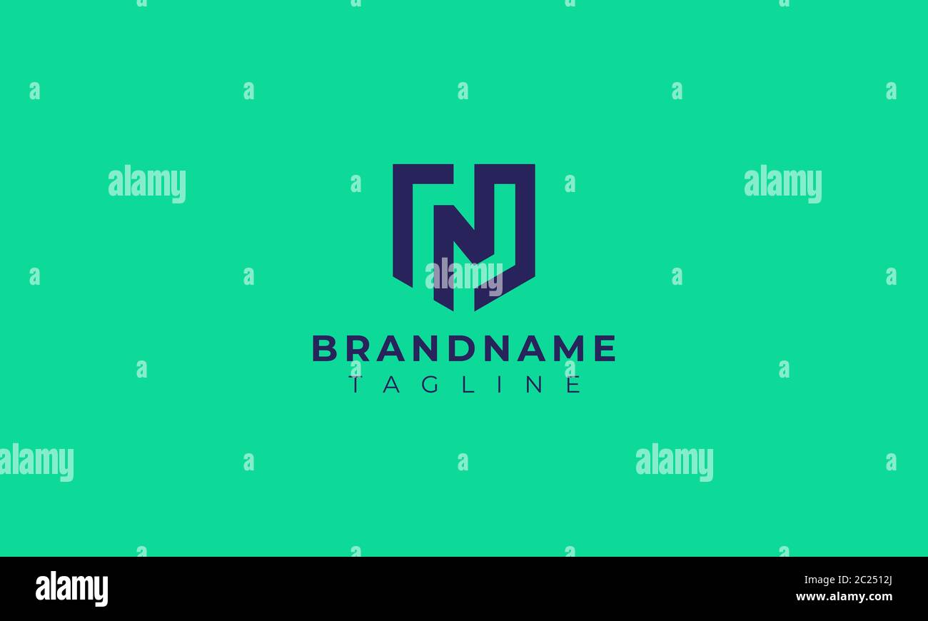 N Schild Logo Design. Abstrakter Buchstabe N im Schild. Einfaches und modernes Logo Design. Vektor-Illustration Stock Vektor N Schild Logo Design. Abstrakter Buchstabe N im Schild. Einfaches und modernes Logo Design. Vektor-Illustration Stock Vektor