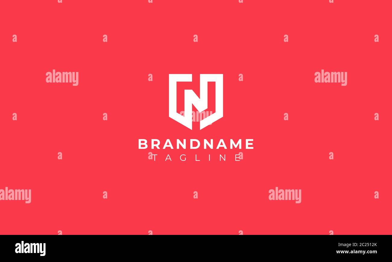 N Schild Logo Design. Abstrakter Buchstabe N im Schild. Einfaches und modernes Logo Design. Vektor-Illustration Stock Vektor N Schild Logo Design. Abstrakter Buchstabe N im Schild. Einfaches und modernes Logo Design. Vektor-Illustration Stock Vektor