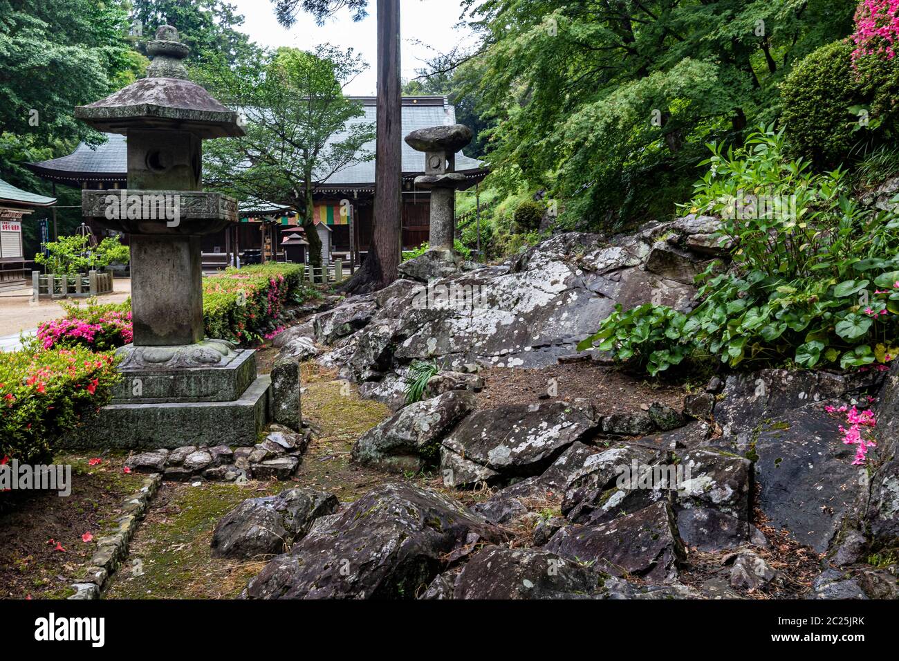 Shiromineji ist Senjyu Kannon Tausendbewaffnete Avalokiteshwara gewidmet. Es ist der 81. Tempel der Shikoku 88 Temple Pilgrimage. Shiromineji ist k Stockfoto