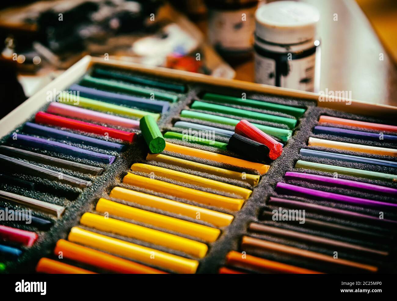 Kreide zum Zeichnen Stockfoto