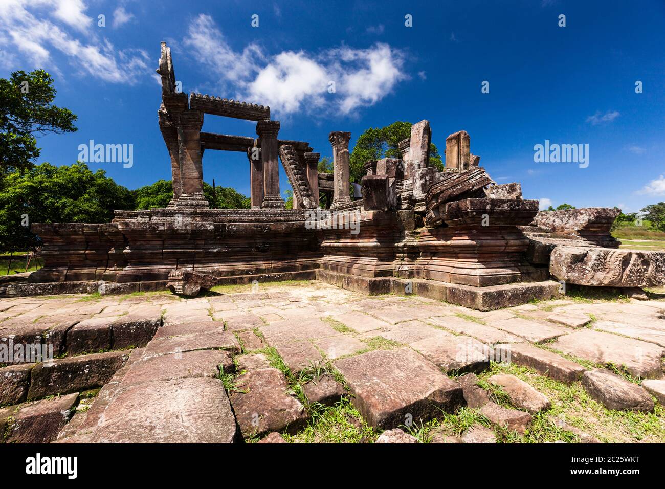 Preah Vihear Tempel, Gopura i (1. Tor), Hindu-Tempel des alten Khmer-Reiches, Preah Vihear Provinz, Kambodscha, Südostasien, Asien Stockfoto