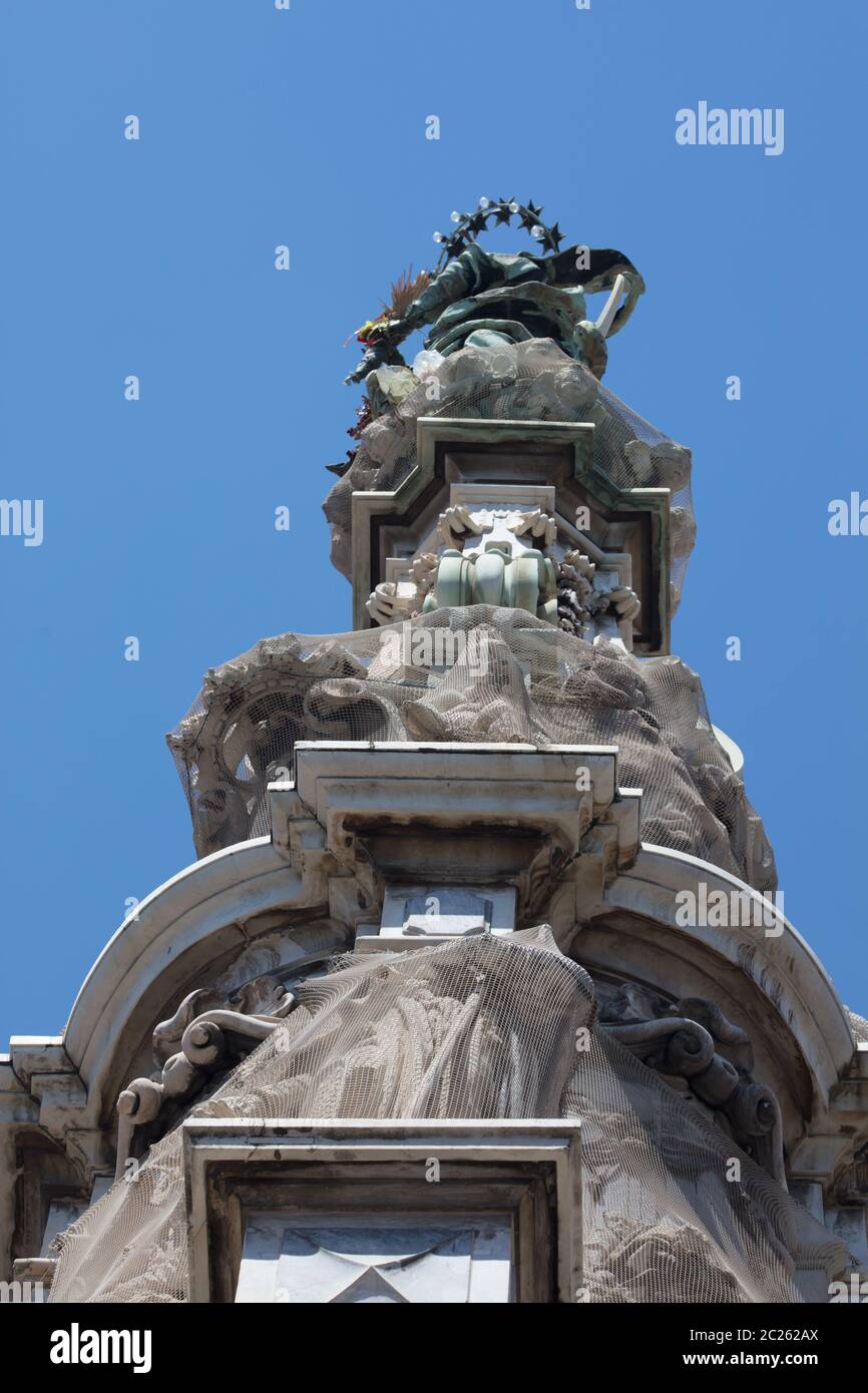 Details in Piazza del Gesu, Neapel Stockfoto