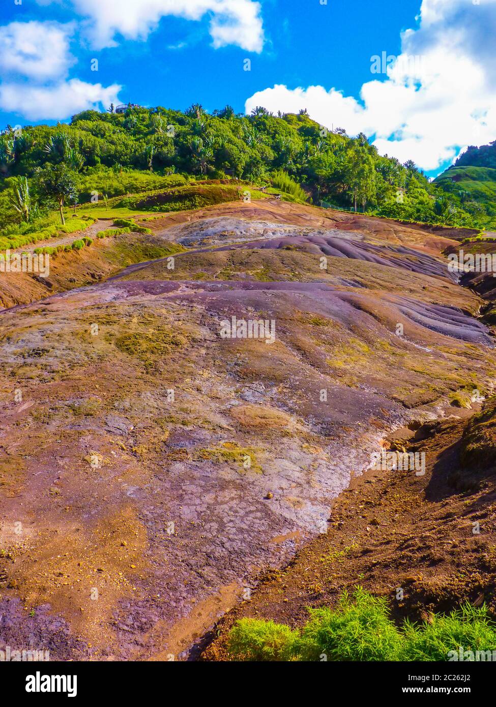 23 Farbige Erde, Mauritius Stockfoto