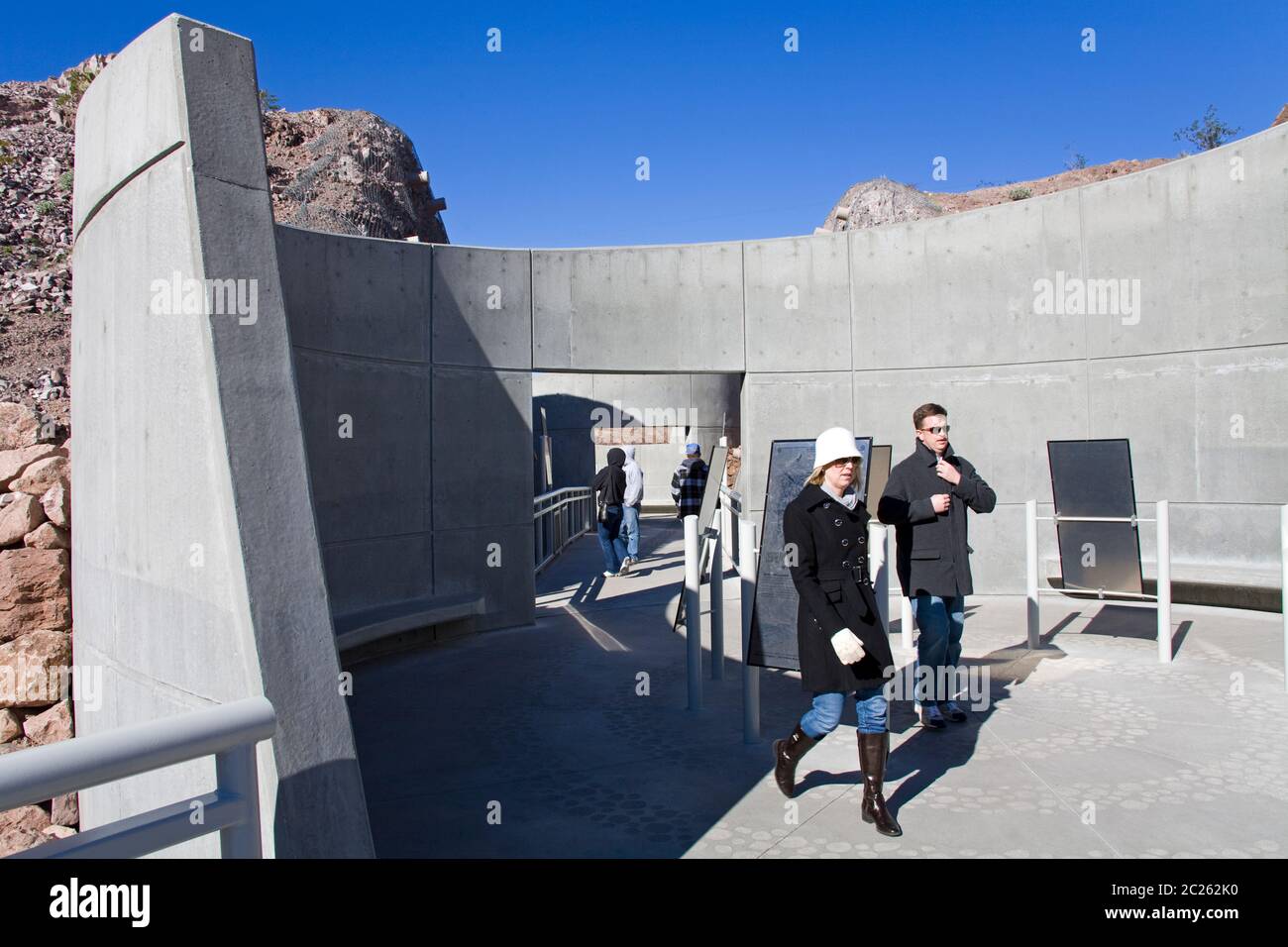 Mike Callaghan Pat Tillman Memorial Bridge, Hoover Dam, Nevada, USA, Nordamerika Stockfoto