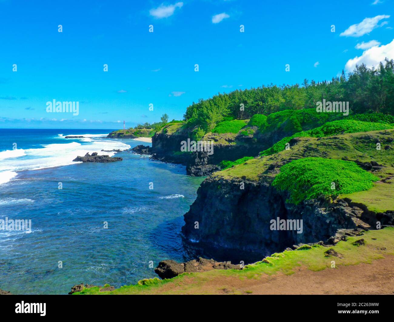 Roche qui pleure, Gris Gris Beach auf Mauritius Stockfoto