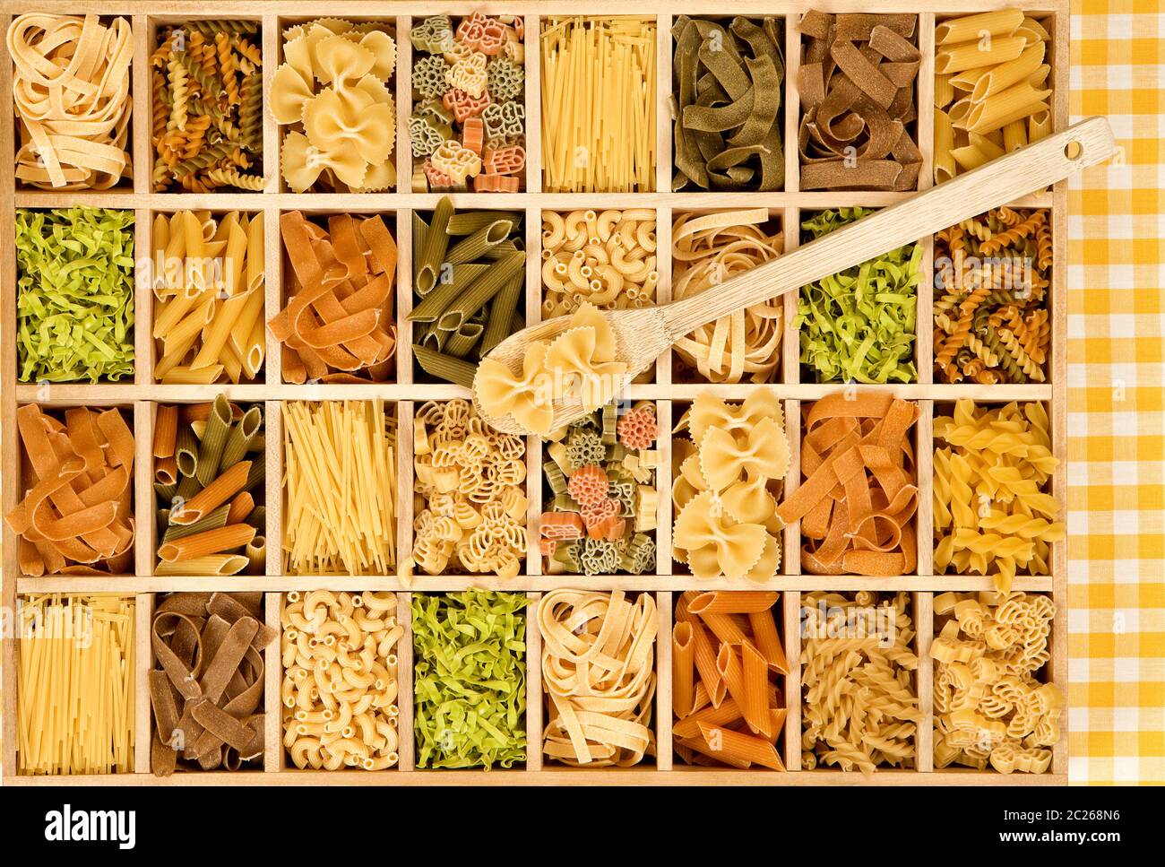 Pasta-Variation. Stockfoto