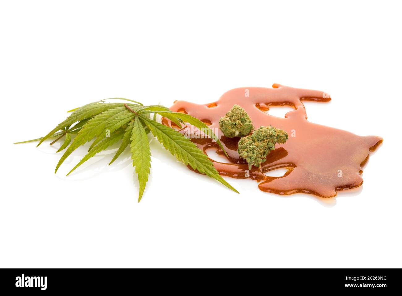 Medizinisches Marihuana, pflanzliches Heilmittel. Stockfoto