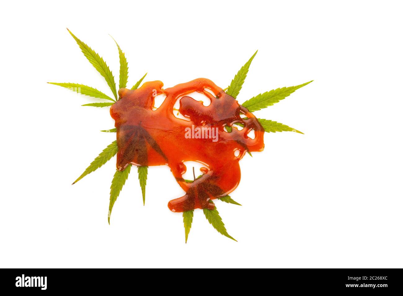 Medizinisches Marihuana, Konzentrat, pflanzliches Heilmittel. Stockfoto