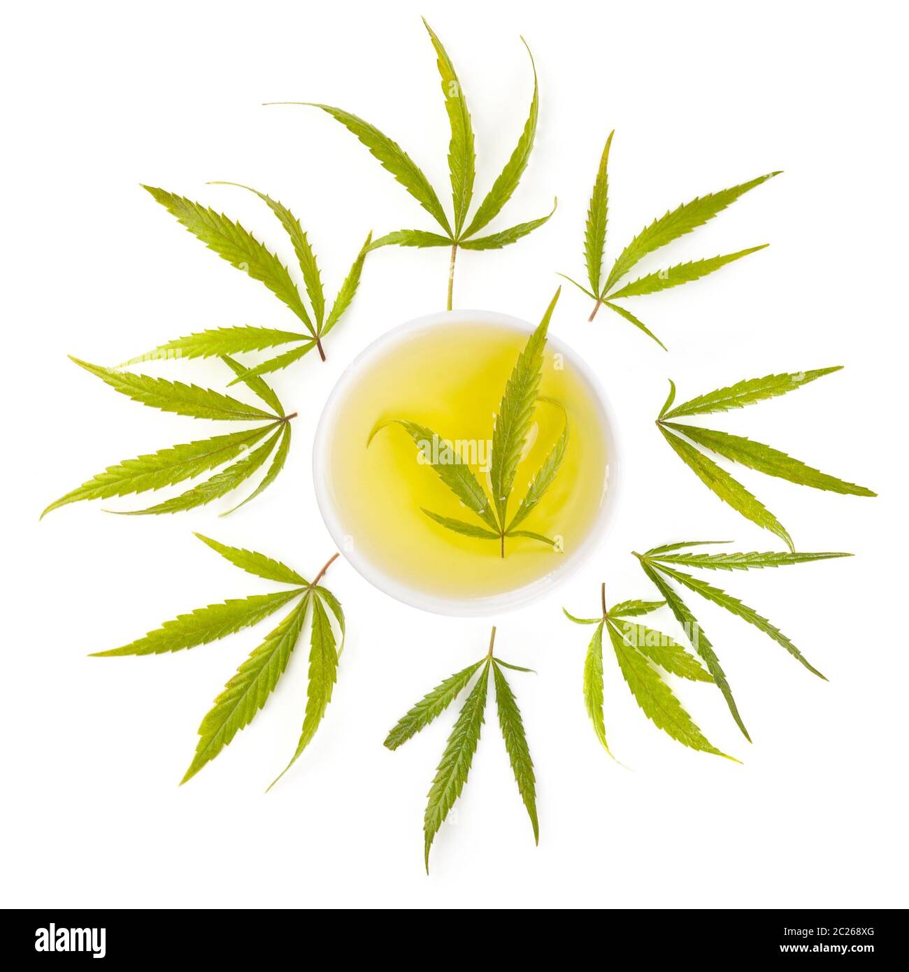 Medizinisches Marihuana, pflanzliches Heilmittel. Stockfoto