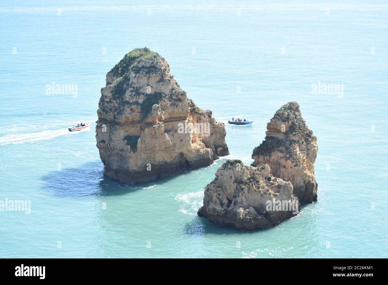 Wunderschöne felsige Algarve in Lagos, Portugal Stockfoto