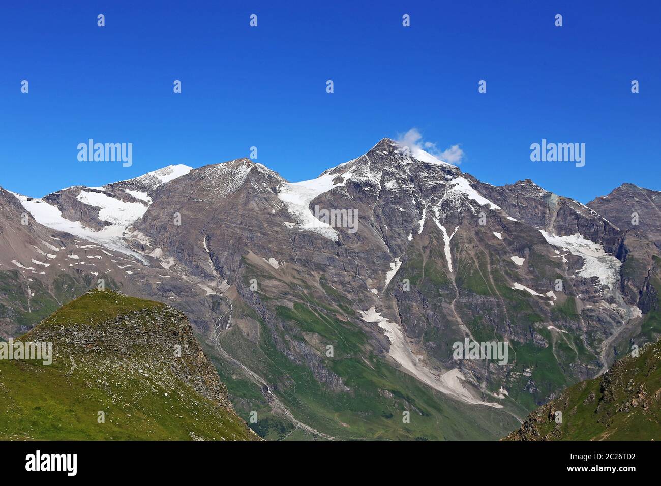 Großes Wiesbachhorn 3564 m gesehen in der Glockner-Gruppe von FuschertÃ¶rl Stockfoto