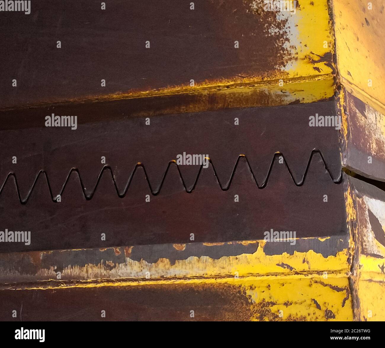 Große Schaufeln für Port Lader. Dreglayner, Hydraulische und Kabel-Geräte zum Greifen von losem Material. Stockfoto