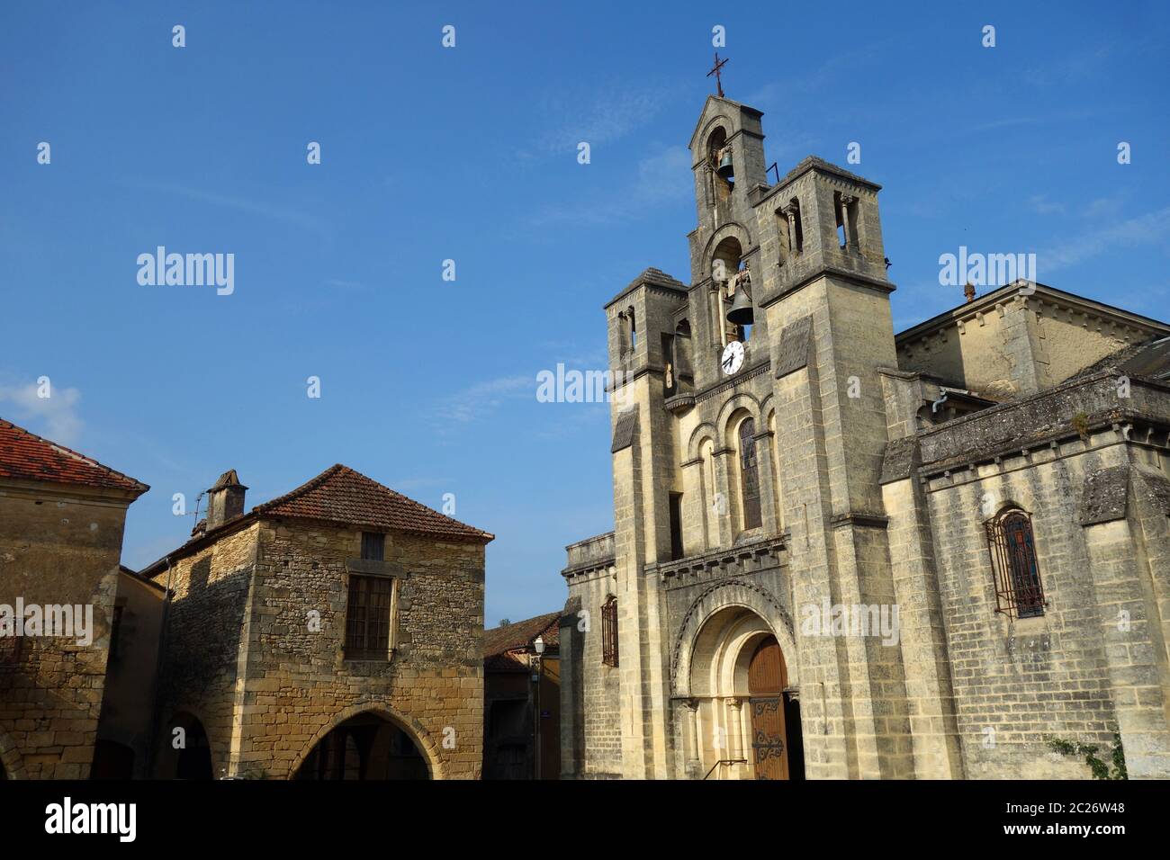 Notre Dame de l'Assomption in Villefranche Stockfoto