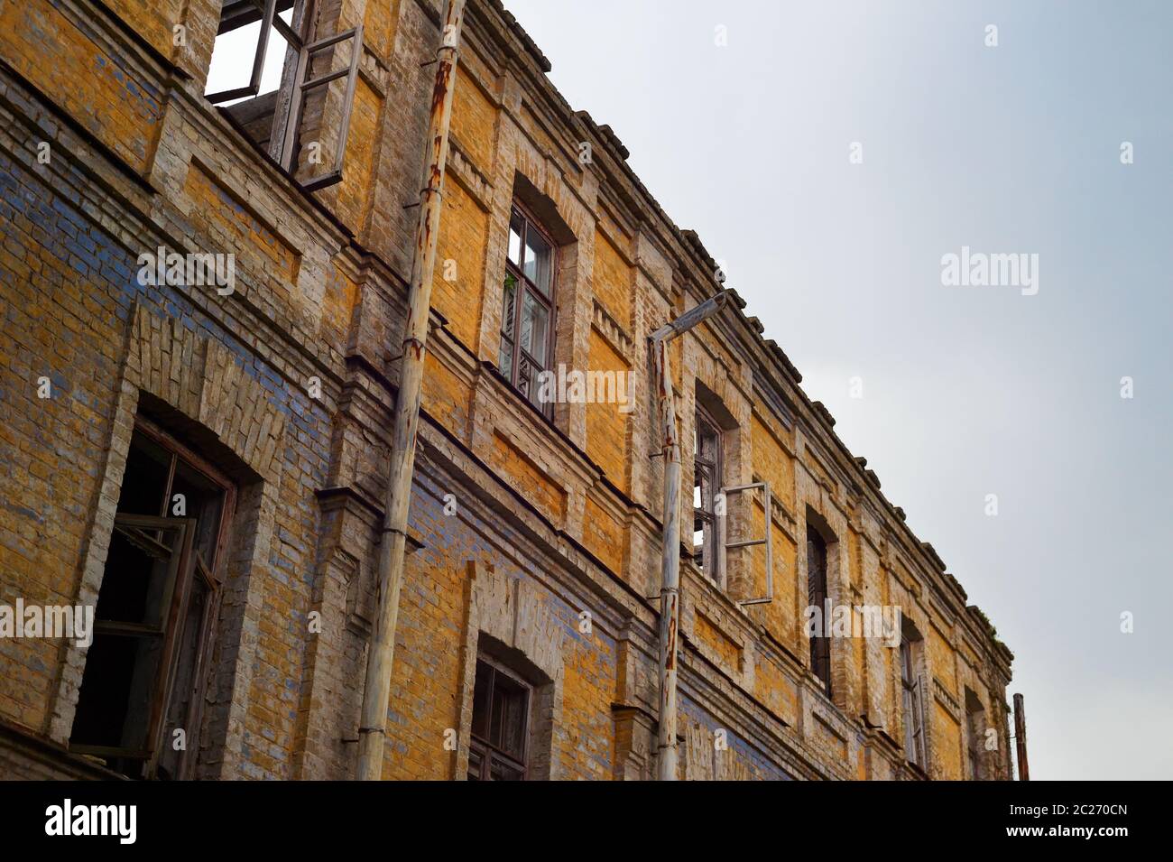 Alte verlassene Gebäude Wand Dekadenz Stockfoto