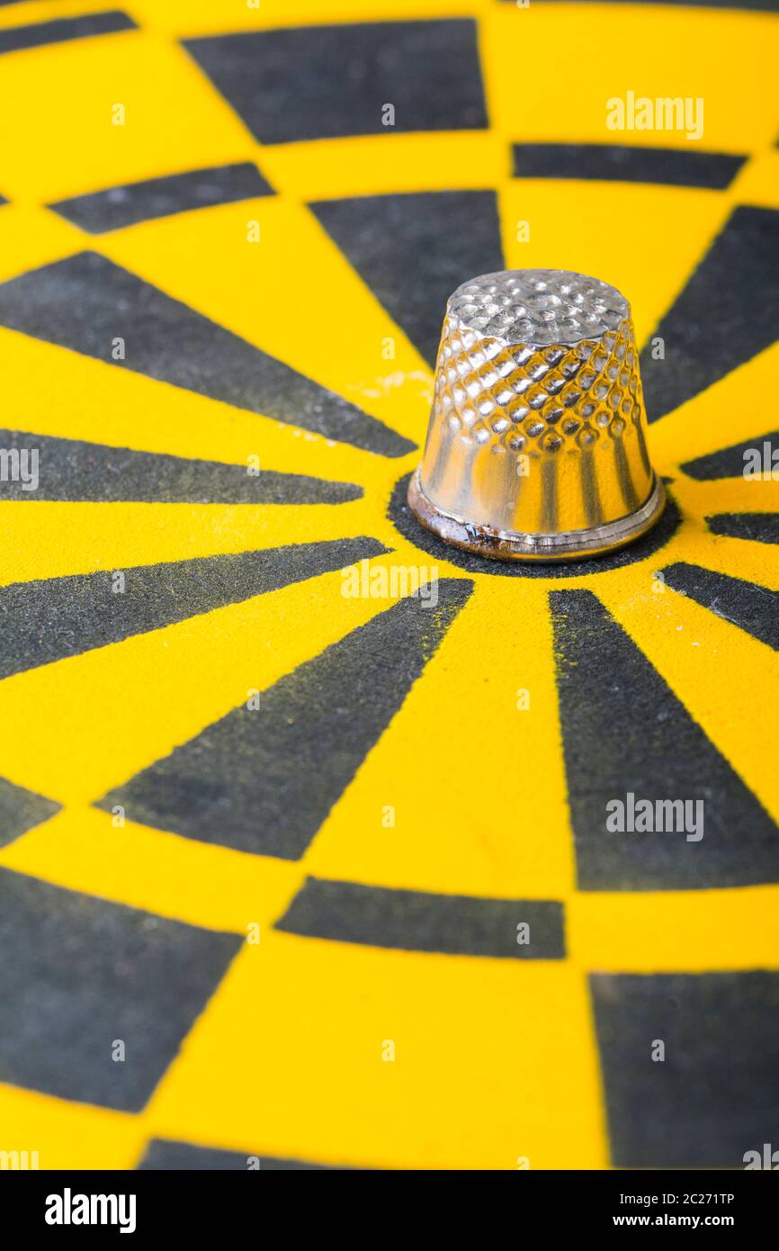 Ein Dartscheibe auf einer Dartscheibe - Symbol foto Stockfoto Ein Dartscheibe auf einer Dartscheibe - Symbol foto Stockfoto