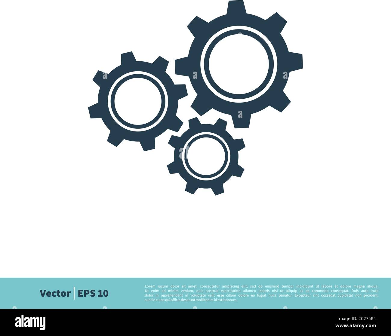 Gear Engineering Icon Vektor Logo Vorlage Illustration Design. Vektor EPS 10. Stock Vektor