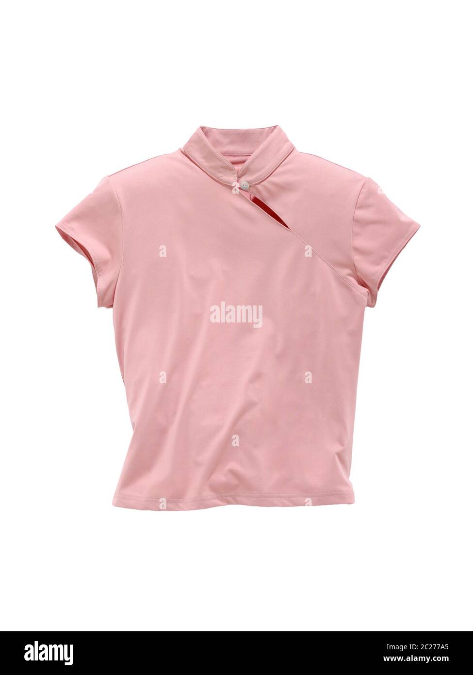 ärmellose Bluse rosa isoliert auf weißem Hintergrund Stockfoto