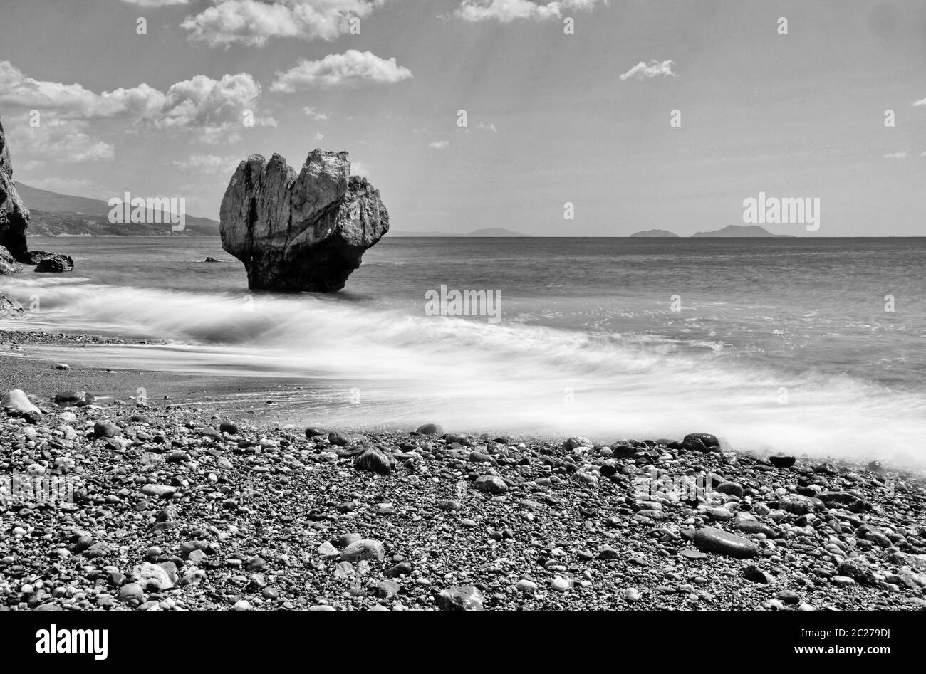 Preveli Strand auf Kreta Stockfoto