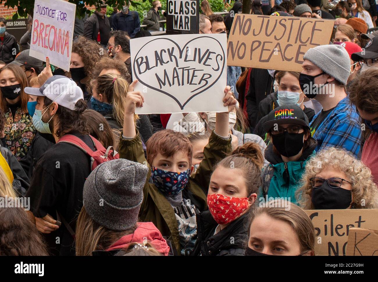 Proteste für George Floyd in Portland, Oregon Stockfoto