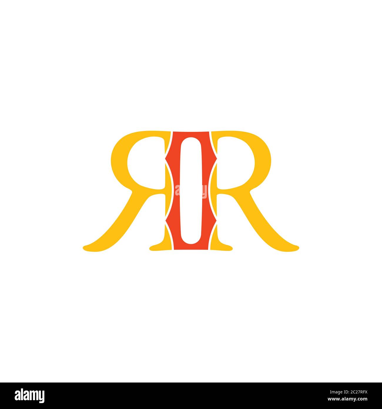 Buchstaben rr einfache Schriftart Logo Vektor Stock Vektor