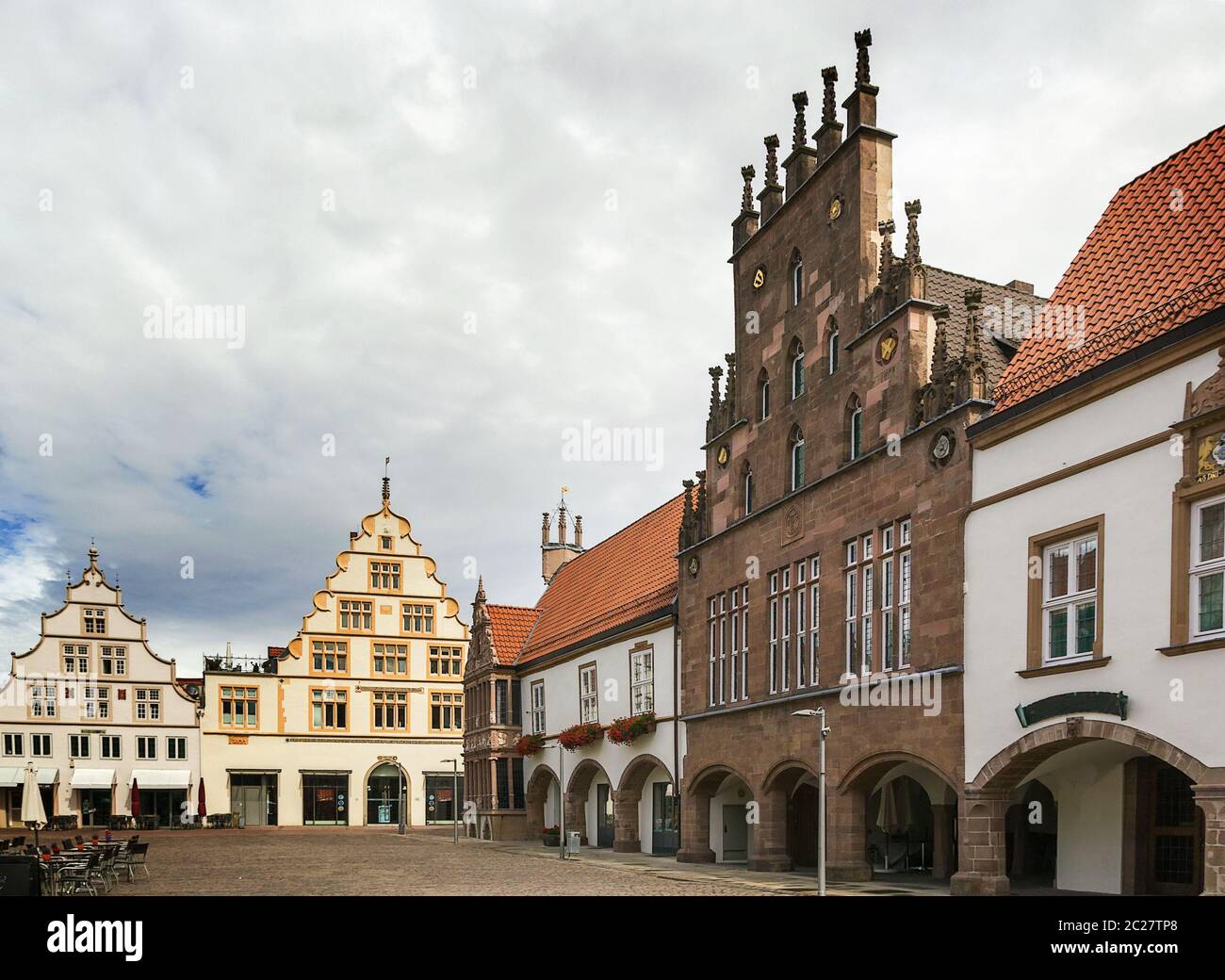 Historische Häuser in Lemgo, Deutschland Stockfoto