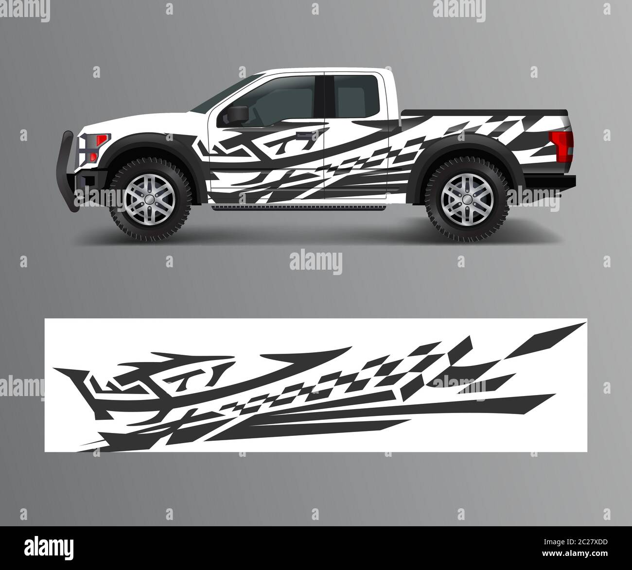 Lkw-aufkleber wrap-design