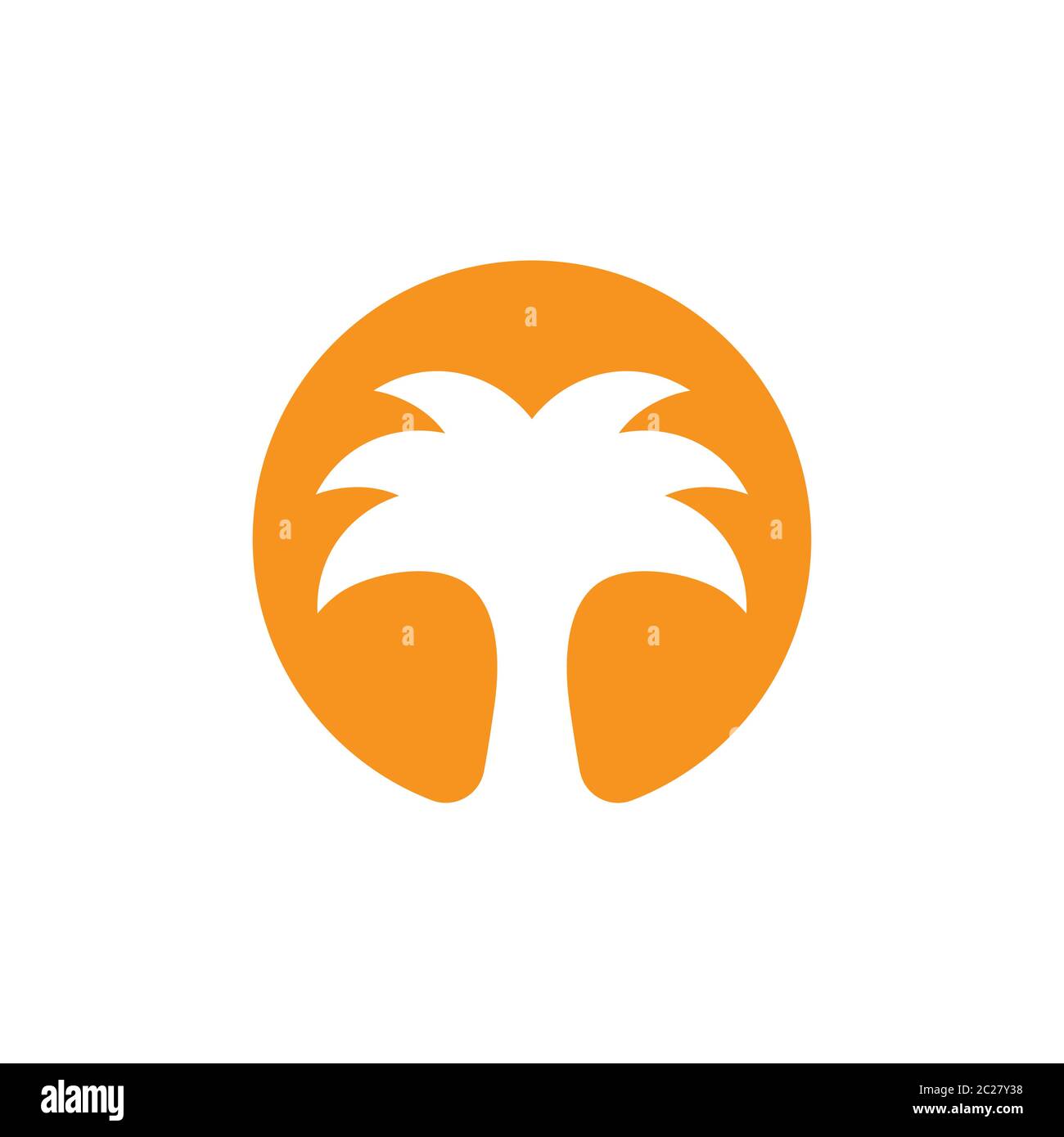 Datteln Palm Middle East Logo Vektor Stock Vektor