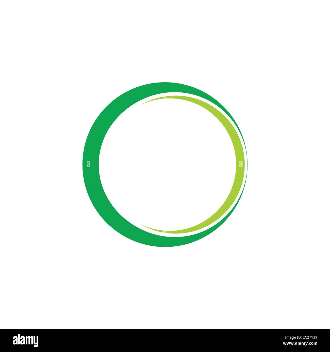 Einfacher 3d Ring geometrischer Logovektor Stock Vektor