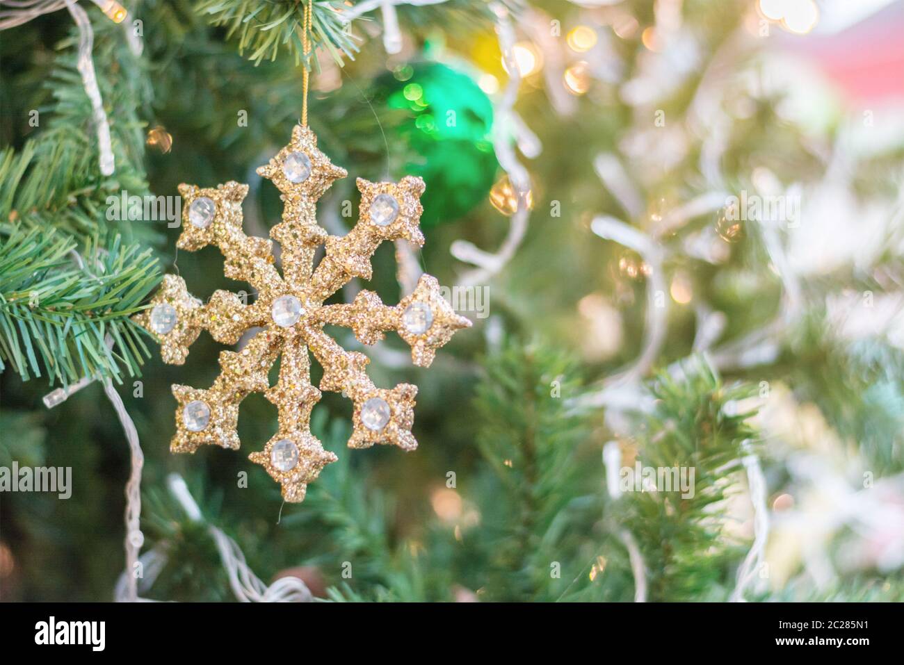 Weihnachten Dekoration auf abstrakten Hintergrund für Weihnachten Themen, Vintage Style, Soft Focus Stockfoto