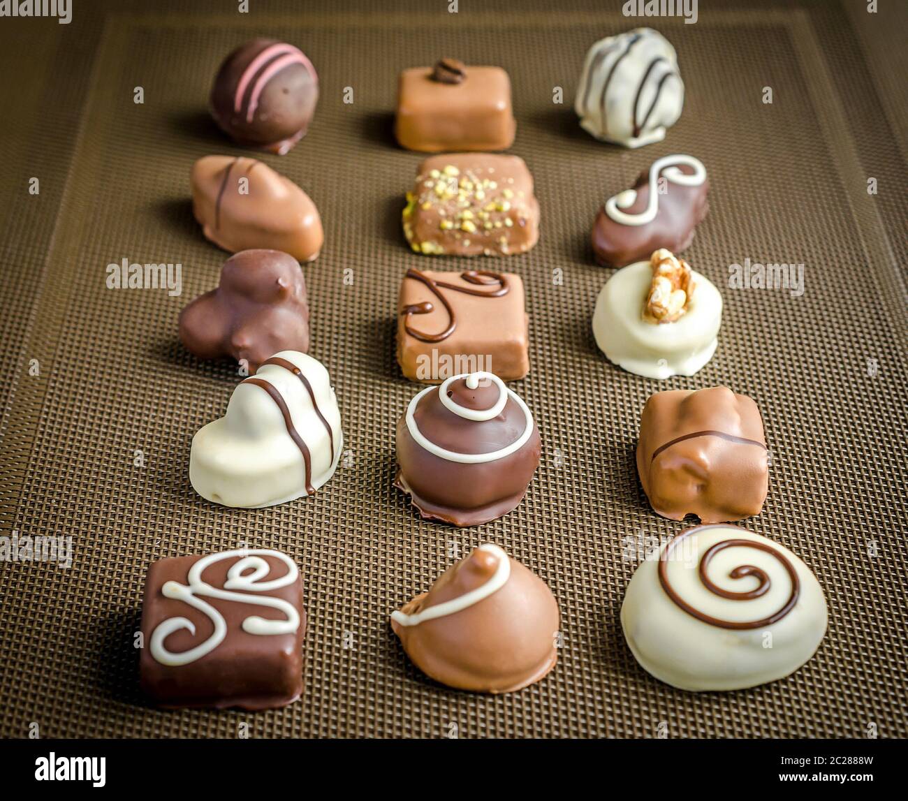 Luxus Schokolade Süßigkeiten Stockfoto