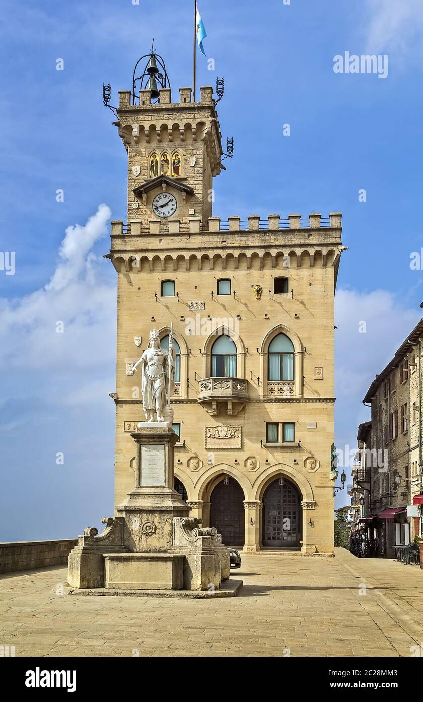 Palazzo Pubblico, San Marino Stockfoto