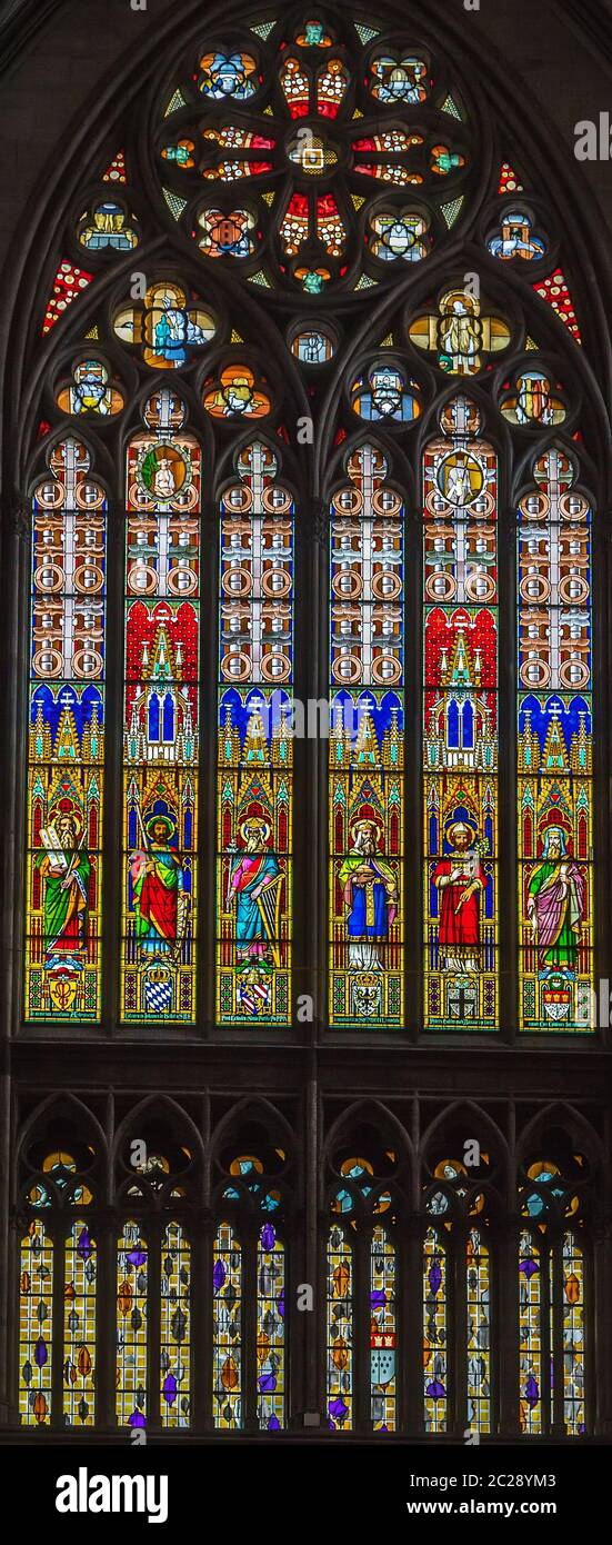 Glasmalerei-Fenster Stockfoto