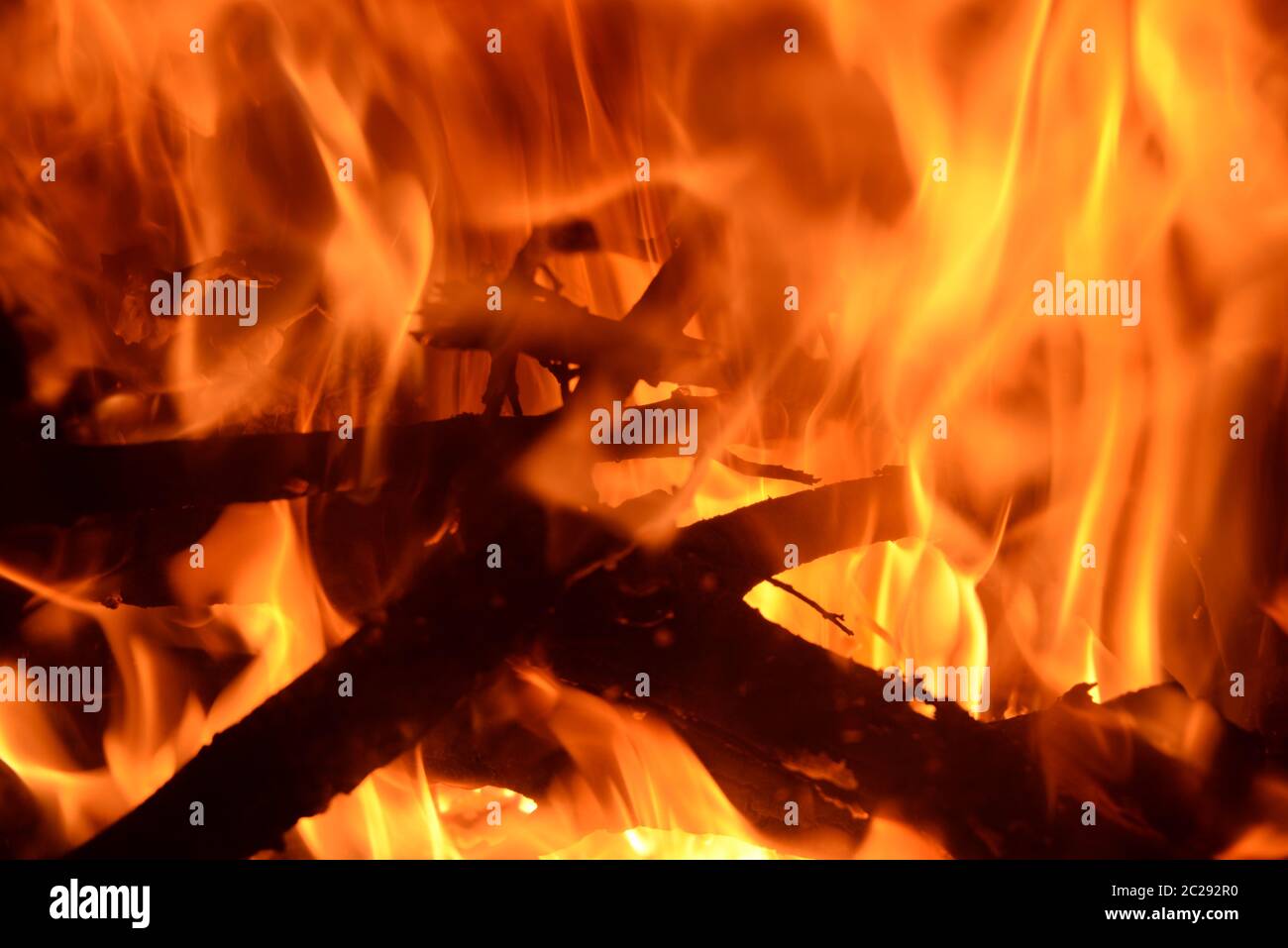 Feuer im Kamin, Holzfeuer, Costa Blanca, Spanien Stockfoto