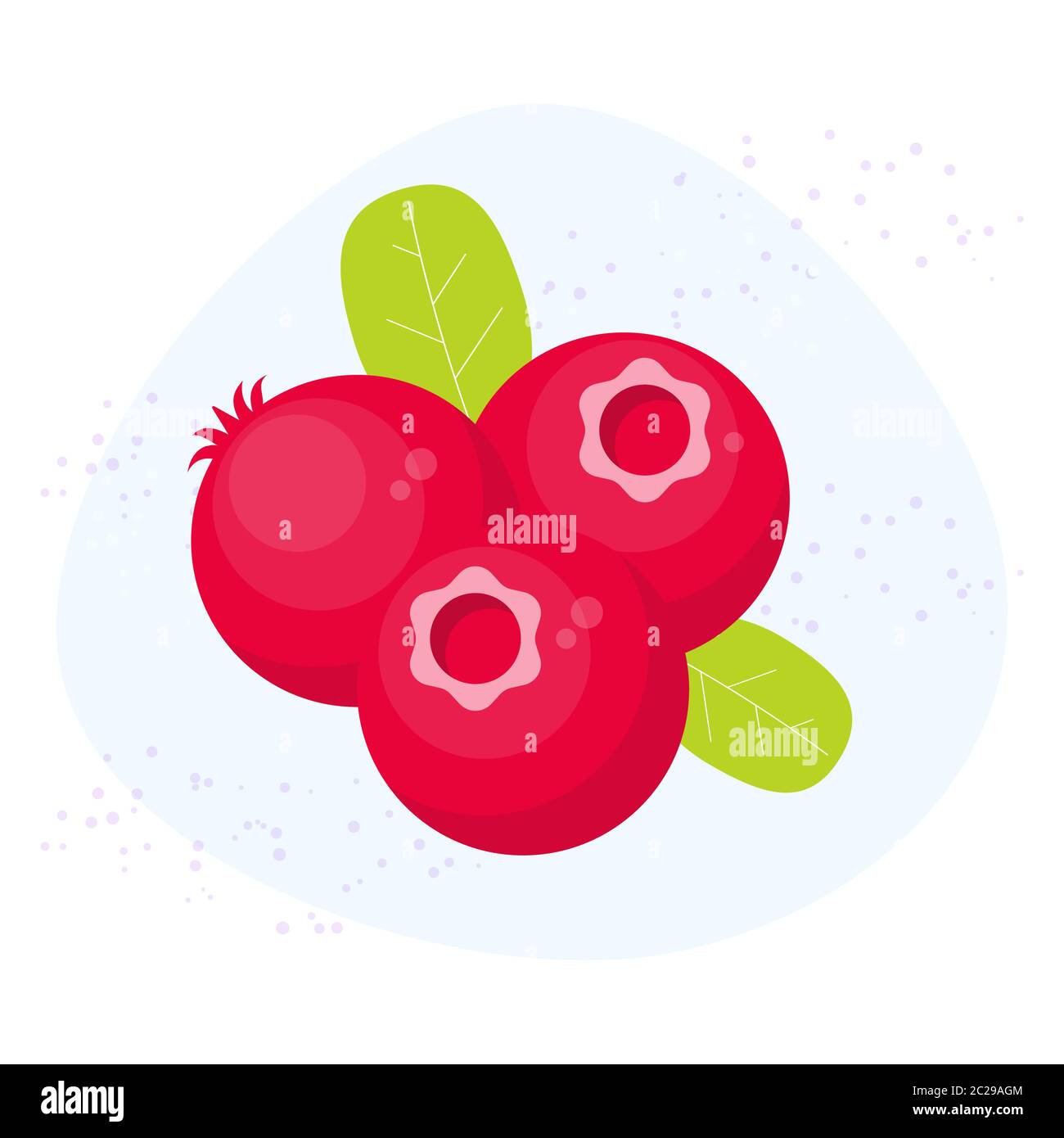 Vektor Cranberry Symbol. Flache Cartoon-Beere Illustration Stock Vektor