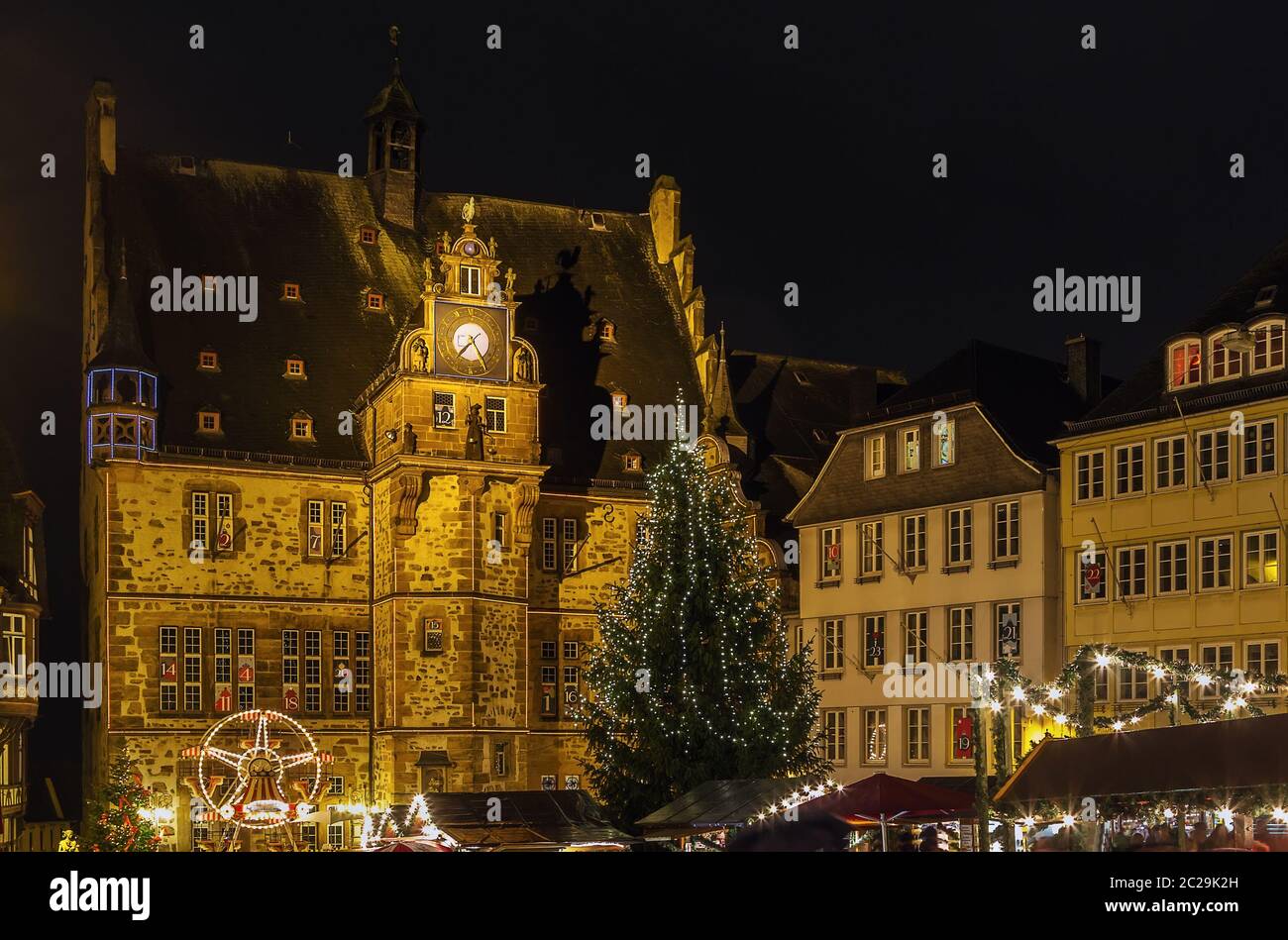 Rathaus, Marburg Stockfoto