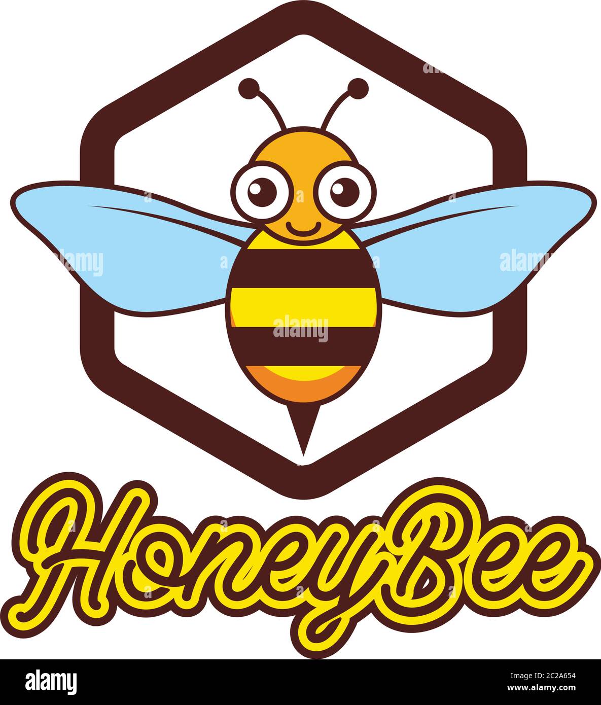 Hummel Honigbiene Logo, Vektor-Illustration Stock Vektor