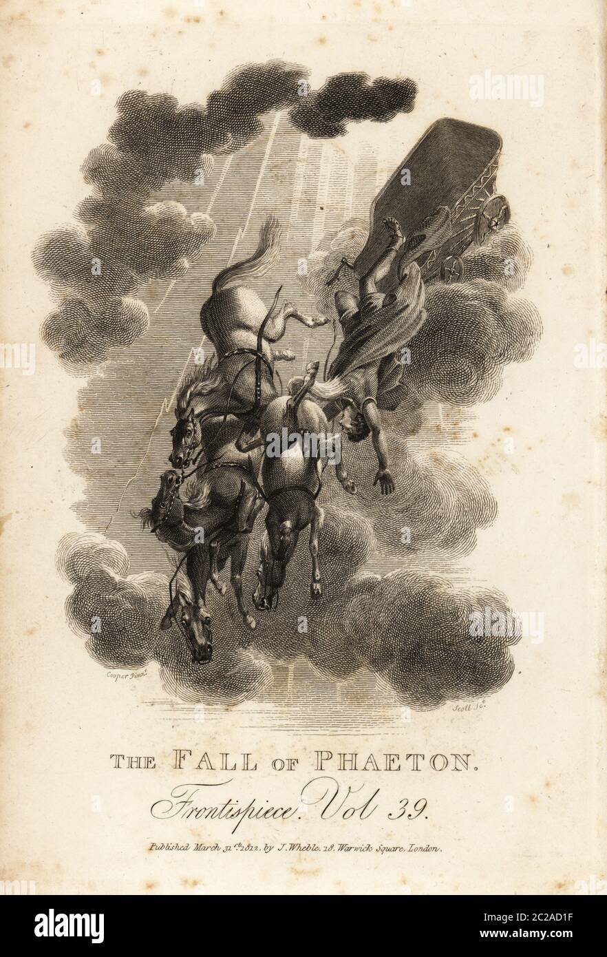 Allegorische Illustration von Phaethon, Sohn von Helios und dem