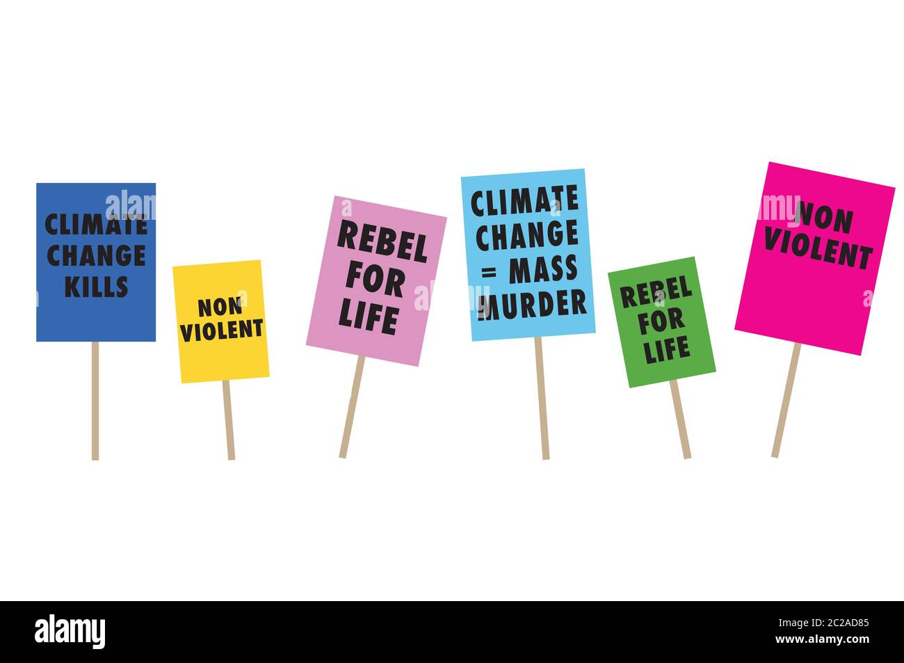 Aussterben Rebellion Klimawandel Plakate Stock Vektor