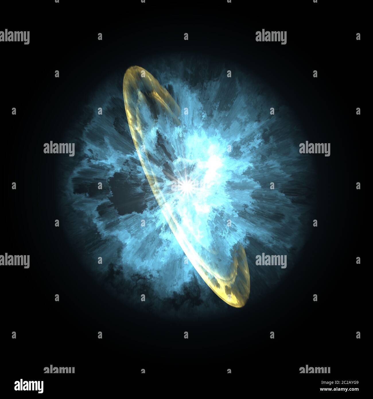 supernova Explosion im Weltraum Stockfoto