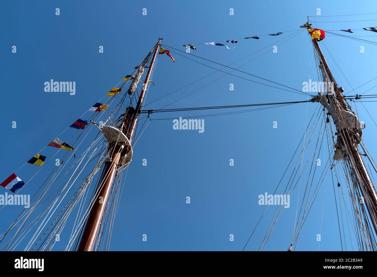 An Bord einer Segelyacht Schulschiff Detail Stockfoto